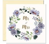 Mr & Mrs Wedding Congratulations Card - Just Married Husband Wife