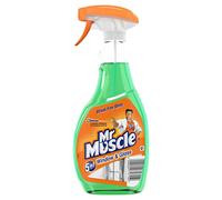 Mr Muscle 5-in-1 Window and Glass Cleaner, Cleaning Spray for Streak Free Shine, 500 ml, Pack of 12