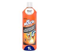 Mr Muscle Drain Unblocker Liquid (1L), Sink & Drain Cleaner, Strong & Fast Acting Heavy Duty Power Gel, Dissolves Clogs (Packaging May Vary)