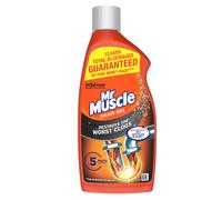 Mr Muscle Drain Unblocker Sink Drain Cleaner Fast Acting Heavy Duty Drain Gel Dissolves Clogs Works 3x Better Than Bleach Safe for All Pipes 500ml