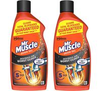 Mr Muscle Drain Unblocker, Sink & Drain Cleaner, Heavy Duty Drain Gel, 2 x 500 ml