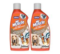 Mr Muscle Pet Hair Drain Unblocker (2 x 500ml) Dissolves & Removes Pet Hair from Drains, 3x More Effective Than Bleach, Duo Pack