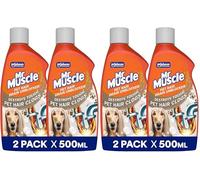 Mr Muscle Pet Hair Drain Unblocker Liquid (2 x 500ml), Sink & Drain Cleaner, Strong & Fast Acting Heavy Duty Formula, Dissolves & Removes Pet Hair, Works 3x Better Than Bleach, Safe for All Pipes