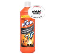 Mr Muscle Drain Unblocker Liquid (1L), Sink & Drain Cleaner, Strong & Fast Acting Heavy Duty Power Gel, Dissolves Clogs (Packaging May Vary)