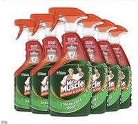Mr Muscle Window Glass & Cleaner With Added Vinegar Streak Fre Shine 6×750 Ml (6, 750 Ml)