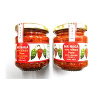 Mr Naga Hot Chilli Pepper Pickle Sauce 2 x 190 Grams Ghost Pepper Pickle Sa