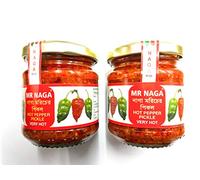 Mr Naga Hot Chilli Pepper Pickle Sauce 2 x 190 Grams, Ghost Pepper Pickle Sauce