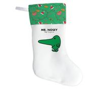Mr. Nosey Christmas Stocking - 50cm Double-Sided Printed Festive Stocking | 100% Polyester Felt | Hand-Sewn & Made in the UK Décor