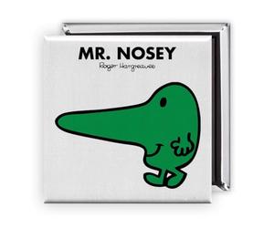 Mr. Nosey Magnet - 2x2 Inch Glossy Rectangular Fridge Magnet | Official Mr Men Gift | Proudly Made in the UK | Fun Home or Office Accessory with Branded Packaging