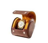 Mr.Okay Single Watch Travel Case -Classic Leather Watch Case with Perfect Texture. Watch Carrying Case or Organizer for Storage And Display. Ideal Gift for Men Traveling,All Handmade by Artisans