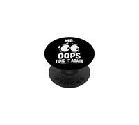 Mr Oops I Did It Again Clumsy Husband Boyfriend Funny Couple PopSockets Adhesive PopGrip