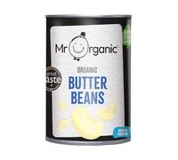 Mr Organic - Butter Beans 400g - Vegan, Gluten-Free, Non-GMO, and Organic Butter Beans for Healthy Meals