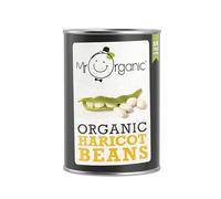 Mr Organic Haricot Beans - BPA Free Packaging - Vegan - Ideal for Soups, Stews, and Salads - High in Protein and Fibre - Versatile Ingredient for Various Recipes - 400g Pack (Pack of 6)