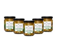 Mr Organic - Organic Grilled Artichoke Antipasti 190g (Pack of 5) - Non GMO & Preservative Free - Gluten Free & Vegan - Made With Organic Artichokes