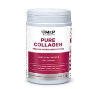 Mr.P Health Pure Collagen Peptides 400g Types I III Food Supplement Unflavoured Powder Ideal for Skin Hair Nails Joints Muscles Gluten Free Halal Kosher Keto Paleo 30 Day Supply.