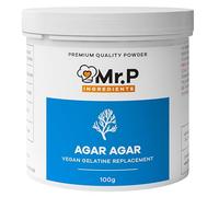 Mr.P Ingredients Agar Agar 100g Powder Vegan Gelatine Replacement Ideal for Jelly Mousse Molecular Gastronomy Gelling Agent Vegan Vegetarian Halal Kosher Non-GMO (Recyclable Pot)