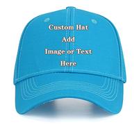 Mr.Panda Custom Unisex Baseball Cap Personalized Gifts DIY Dad Hat Create Trucker Hats World Cup Cap Sun Helmet Plain Blank Cap Blue