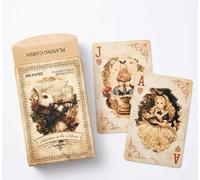 Mr. Paper Alice in Wonderland Vintage Style Playing Cards, 55 Pieces, 5.9 x 8.9cm, for DIY Scrapbooking Journaling Magic Tricks Entertainment