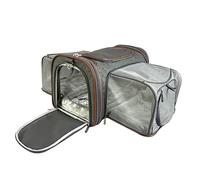 Mr. Peanut's Big Apple XL Double Expandable Pet Carrier (Platinum Gray)
