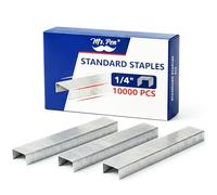 Mr. Pen 10,000 Silver 1/4" General-Purpose Staples, 20 Sheet Capacity, Jam-Free, Standard Office Staples