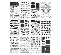 Mr. Pen- 12 Pack Journal Stencils, 4x7 Inch, Bullet Journaling Supplies, Stencil Set for Planners
