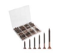 Mr. Pen 152 Pcs Wood Screws Assortment Kit, Bronze Iron, 6 Sizes, Galvanized, for Building Benches and Tables, Maintaining Shelves, Fencing Panels, Mounting Door Hinges