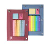 Mr. Pen 2-Pack Pencil Pouch for 3-Ring Binder, Flat Zippered Case