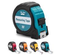 Mr. Pen 25-Foot Steel Retractable Tape Measure with Fractions, Easy Read, Blue/Black