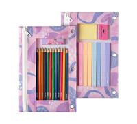 Mr. Pen 2Pack Zipper Pencil Cases - 3 Ring Binder Pouch with Zipper