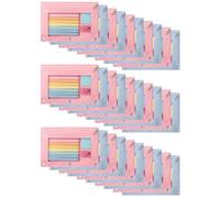 Mr. Pen 30 Pack Modern Fabric Pencil Case with 3 Holes for Folders, Black, Game, Blue and Pink