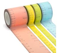 Mr. Pen 4pcs Washi Tape Measure Set, Assorted Sizes, Ruler Tape, Tape Measure Masking Tape, Decorative Tape, Washi Tape Set, Scrapbook Tape, Model RATE004M311