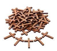 Mr. Pen - 50 Pack Small Wooden Crosses, 1.2 x 1.75 Inches, Ideal for Crafts, Cross Charms
