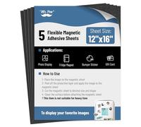 Mr. Pen- Adhesive Magnetic Sheets, 12" x 16", 5 Pack, Magnetic Sheet, Magnetic Paper, Magnet Paper Sheets, Magnetic Sheets with Adhesive Backing, Flexible Magnetic Sheet, Photo Magnets, Magnet Sheet