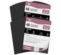 Mr. Pen- Adhesive Magnetic Sheets, 2" x 3", 45 Pack, Magnetic Sheet, Magnetic Paper, Magnet Paper Sheets, Magnetic Sheets with Adhesive Backing, Flexible Magnetic Sheet, Photo Magnets, Magnet Sheet