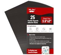 Mr. Pen- Adhesive Magnetic Sheets, 4" x 6", 10 Pack, with Adhesive Backing, Flexible Picture Magnets, Cuttable 3.5 * 2 inch 25pcs