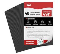Mr. Pen- Adhesive Magnetic Sheets, 4" x 6", 40 Pack, Magnetic Sheets with Adhesive Backing