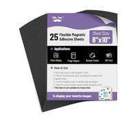 Mr. Pen- Adhesive Magnetic Sheets, 8" x 10", 25 Pack, Magnetic Sheets with Adhesive Backing, Magnetic Sheets, Flexible Magnetic Sheet, Picture Magnets, Cuttable Magnetic Sheets
