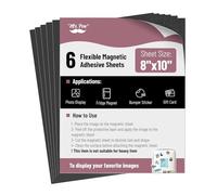 Mr. Pen- Adhesive Magnetic Sheets, 8" x 10", 6 Pack, Magnetic Sheet, Magnetic Paper, Magnet Paper Sheets, Magnetic Sheets with Adhesive Backing, Flexible Magnetic Sheet, Photo Magnets, Magnet Sheet