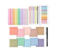 Mr. Pen- Aesthetic Book Annotation Kit, 38 pcs, Aesthetic Highlighters and Gel Pens, Transparent Sticky Notes, Transparent Sticky Tabs for Books, No Bleed Highlighters for Bible Pages No Bleed