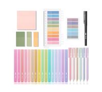 Mr. Pen - Aesthetic Book Annotation Kit with Highlighters and Gel Pens, Transparent Sticky Notes and Tabs, No Bleed Highlighters for Bible Pages