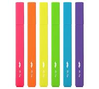Mr. Pen- Aesthetic Highlighters, 6pcs, Chisel Tip, Vibrant Colors, Assorted Colors, No Bleed Cute Highlighters and Pens for Bible Pages, Fluorescent Highlighter