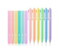 Mr. Pen- Aesthetic Highlighters and Gel Pens, 12 Pack | Pastel Colors Bible Highlighters No Bleed, Fine Point 0.7mm Gel Pens, Fast Dry and No Smear for Bible Journaling, Planner