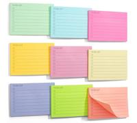 Mr. Pen- Assorted Color 4"x3" Lined Sticky Notes, 360 Sheets, 9 Pads, Perfect for Organization, Note-Taking, Task Management, Home/Office Use