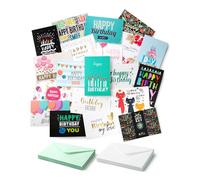 Mr. Pen Assorted Color Birthday Cards, 20 Pack, 4 x 6 Inches, Blank Inside, Includes Envelopes