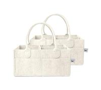Mr. Pen- Baby Diaper Caddy Organizer, 2 Pack, Beige, Baby Caddy Organizer with Handle, Compact Size, Collapsible & Portable