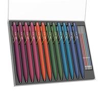 Mr. Pen- Ballpoint Pens with Case, 12 Pack, Colorful Ink, 12 Refills, 0.7mm Cute Ballpoint Pens Assorted Color Ink, Mother's Day Gift