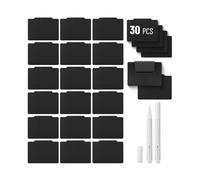 Mr. Pen- Basket Labels Clip On Set, 32 pcs, 30 Removable Bin Labels Basket Tags for Storage Bins with 2 White Chalk Markers for Organization Fabric Storage Cubes, Easy to Clean