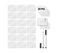 Mr. Pen- Basket Labels Clip On Set, 32 pcs, 30 Removable Bin Labels Basket Tags for Storage Bins with 2 Black Chalk Markers for Organization Fabric Storage Cubes, Easy to Clean