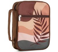 Mr. Pen- Bible Cover Case, Carrying Book Case with Durable Handle and Zippered Pocket, Bible Protective Church Bag for Men & Women, Christian Gifts, Retro Leaves