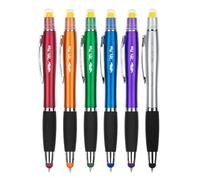 Mr. Pen Bible Highlighter Pen with Stylus, 3 in 1, 6 pcs, Bible-Safe Ink, Black Ballpoint Pen, Touchscreen Compatible, Assorted Colors
